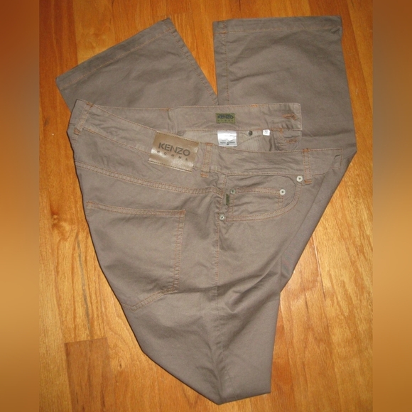 HOMME MEN´S BROWN 100% COTTON BUTTON FLY STRAIGHT PANT...